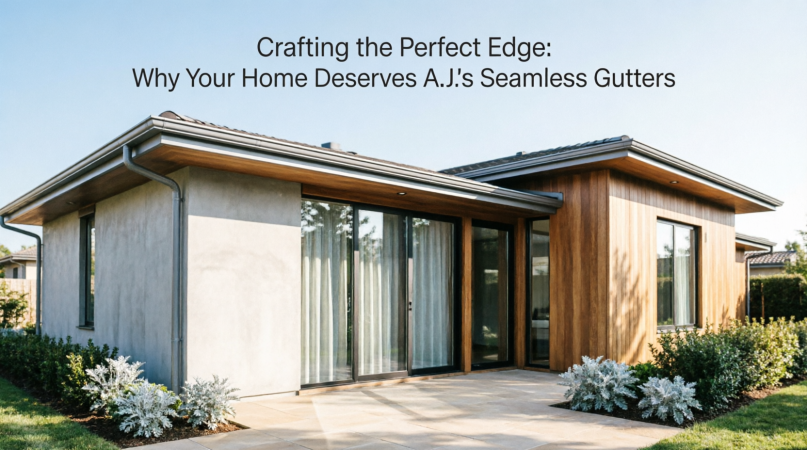 Crafting the Perfect Edge: Why Your Home Deserves A.J.’s Seamless Gutters Deserves A.J.’s Seamless Gutters