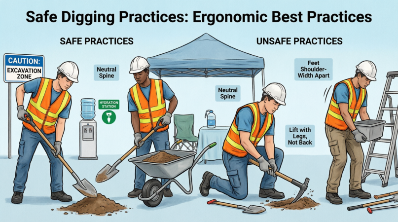 Best Practices for Safe Digging and Reducing Physical Strain on Workers Physical Strain on Workers